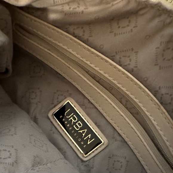 Harper Woven Faux Leather Handbag - Ivory - Picture 5 of 8